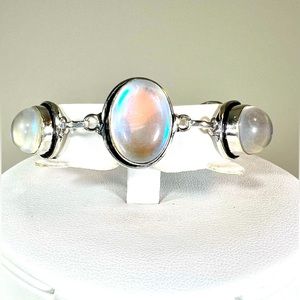 Fire Topaz 🔥 925 Ovals Synthetic Gemstones Bracelet